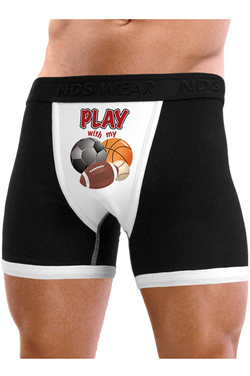 Play With My Balls - Mens Boxer Brief Underwear