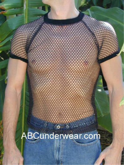 Raglan Mesh Knit Shirt