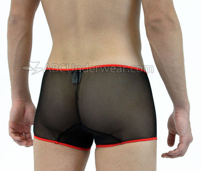 Rave Black Mens Mesh Trunk Underwear with contrast - Clearance-NEPTIO-ABC Underwear