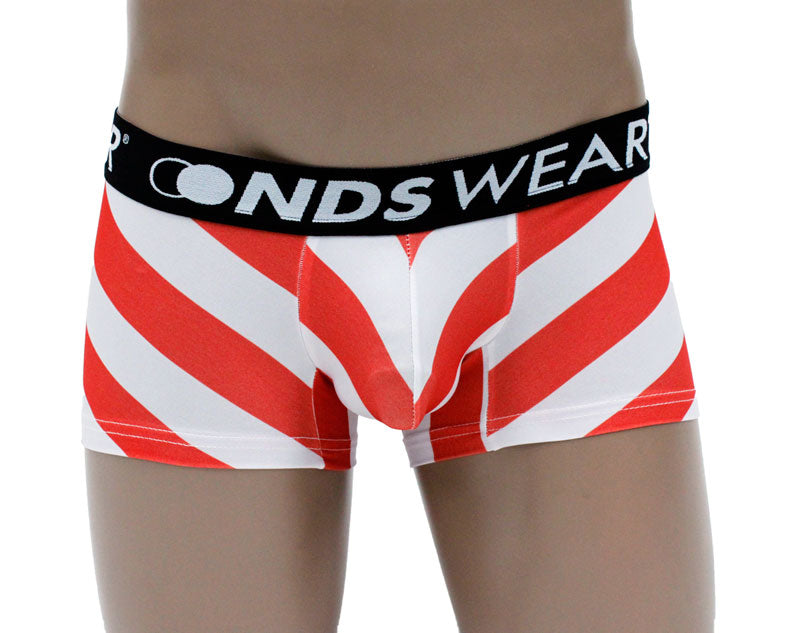 Red Candy Cane Boxer Brief Dual Sided All Over Print