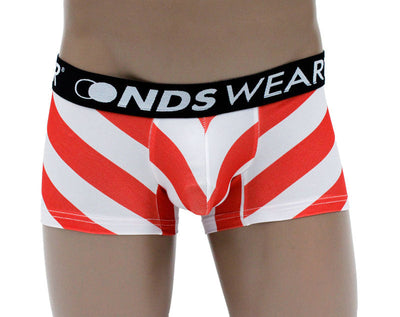 Red Candy Cane Boxer Brief Dual Sided All Over Print