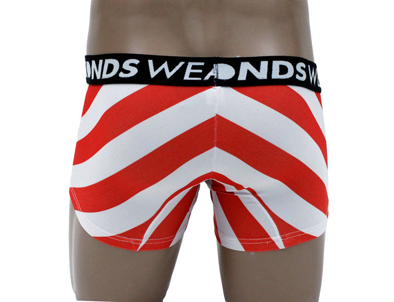 Red Candy Cane Boxer Brief Dual Sided All Over Print