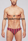 Red Stripe 2" Bikini Swimsuit-JM-ABC Underwear