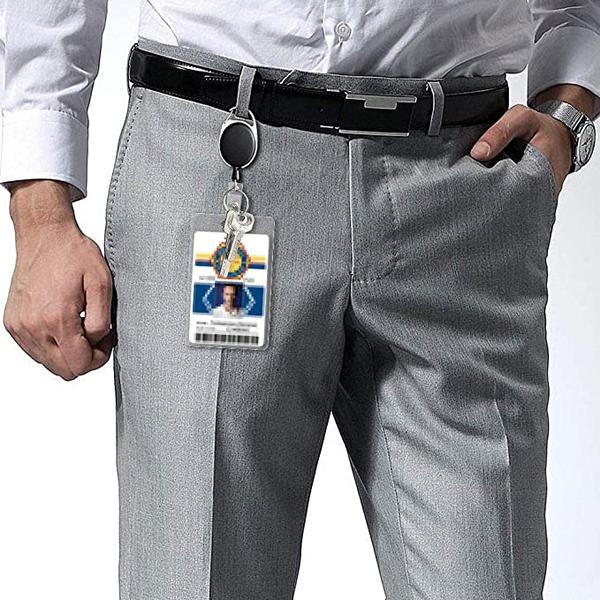 Retractable Badge Reel with Claw Clasp and Clip for Id Card Holders - ABC  Underwear