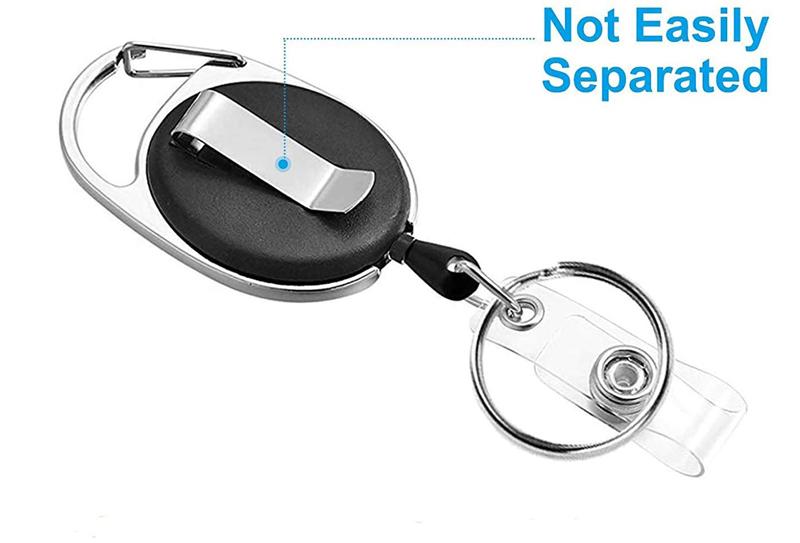 Retractable Badge Reel with Claw Clasp and Clip for Id Card Holders