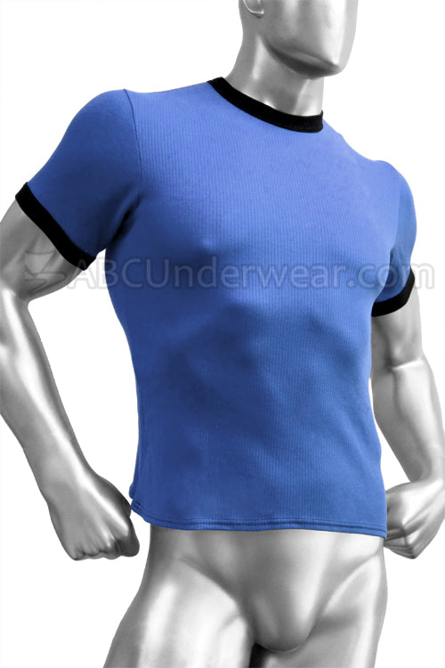 Ribbed Cotton Contrast T-Shirt by NDS Wear - Clearance