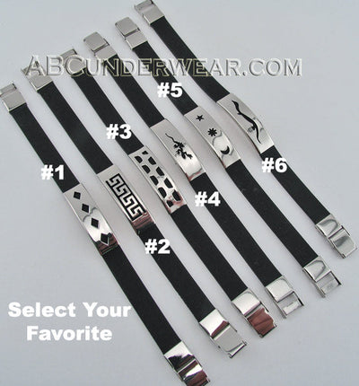 Rubber With Stainless Steel Bracelets