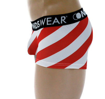 Santa Candy Cane Stripe Boxer Brief By NDSwear®-NDS Wear-ABC Underwear