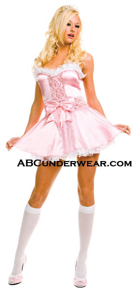 Satin Princess Dress with Bow Costume
