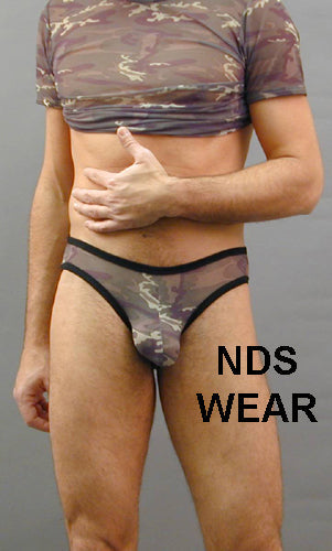 Sheer Camo Pouch Bikini