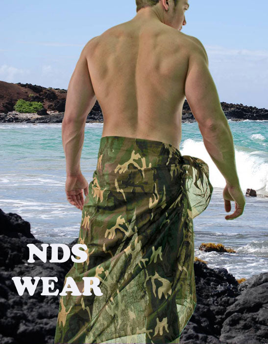 Sheer Camouflage Pareo - Full Size