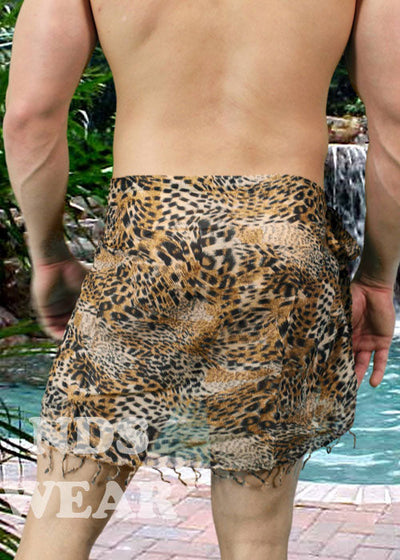Sheer Mini Cheetah Sarong Wrap