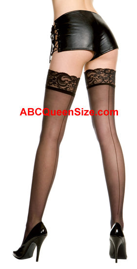Sheer Thigh Hi With Lace-Music Legs-ABC Underwear