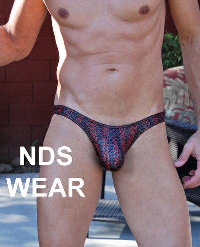 Shimmer Red Night Bikini - Mens Underwear - Clearance-NDS Wear-ABC Underwear