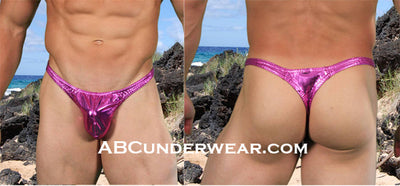 Shimmering Metallic Pouch Thong: A Luxurious Addition to Your Wardrobe