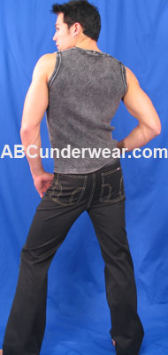 Side Mesh Denim Jeans-Elee-ABC Underwear