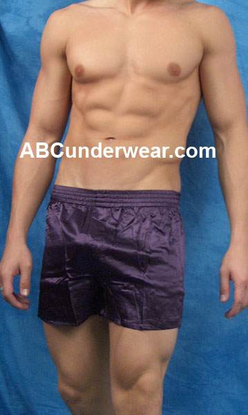 Silk Lounge Boxer - Small-Purple