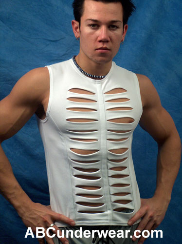 Slash Mesh Muscle Shirt