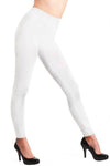 Solid White Seamless Leggings-Yelete-ABC Underwear