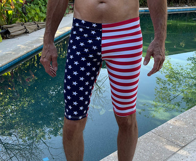 Stars and Stripes American Flag Jammer Swimsuit by Neptio