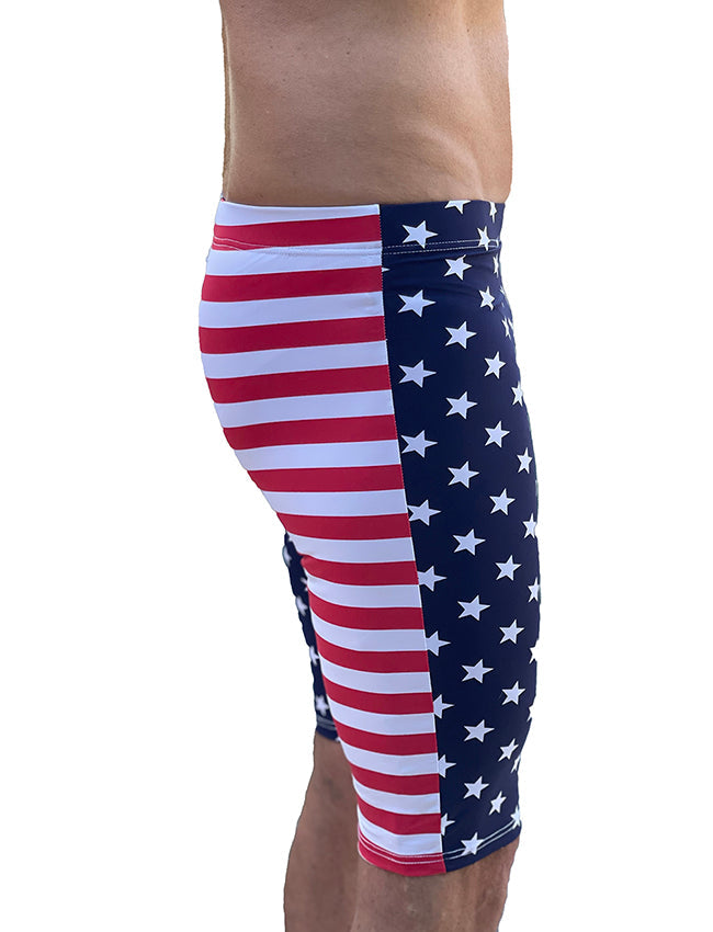 Stars and Stripes American Flag Jammer Swimsuit by Neptio