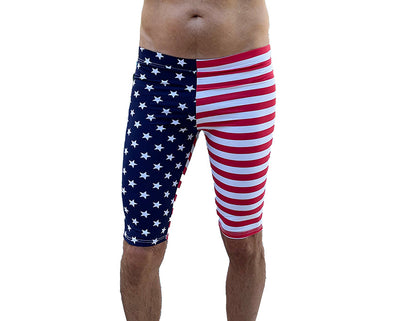 Stars and Stripes American Flag Jammer Swimsuit by Neptio