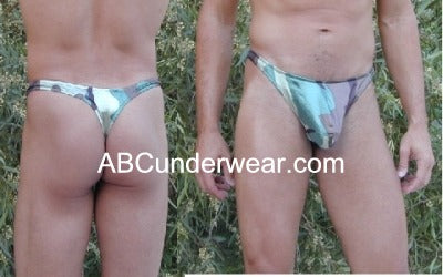 Stylish Camouflage Thong Swimsuit for Fashion-forward Beach Enthusiasts