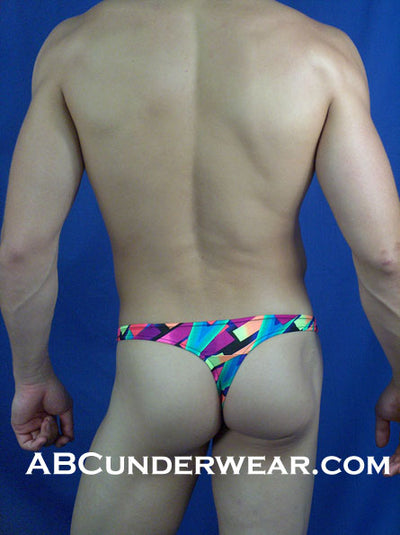 Stylish Graphic Art Thong Swimsuit for Fashion-forward Beach Enthusiasts