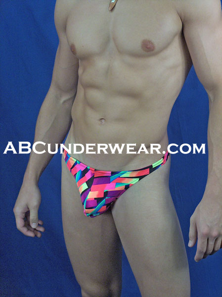 Stylish Graphic Art Thong Swimsuit for Fashion-forward Beach Enthusiasts