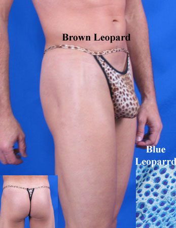 Stylish Leopard Thong with Open Front Design by Minee