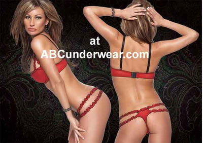 Stylish Mesh Bra and Thong Set with Delicate Ruffles-ABC Underwear-ABC Underwear