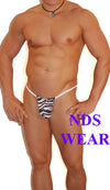 Stylish Zebra Print Posing Strap for Fashion-forward Individuals-abcunderwear-ABC Underwear
