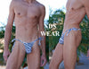 Stylish and Bold Men's Zebra Thong with Tie Side Design-ABC Underwear-ABC Underwear