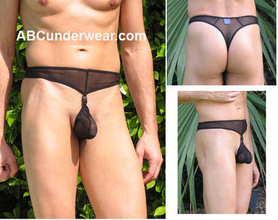 Stylish and Comfortable Sheer Clip Thong for Men