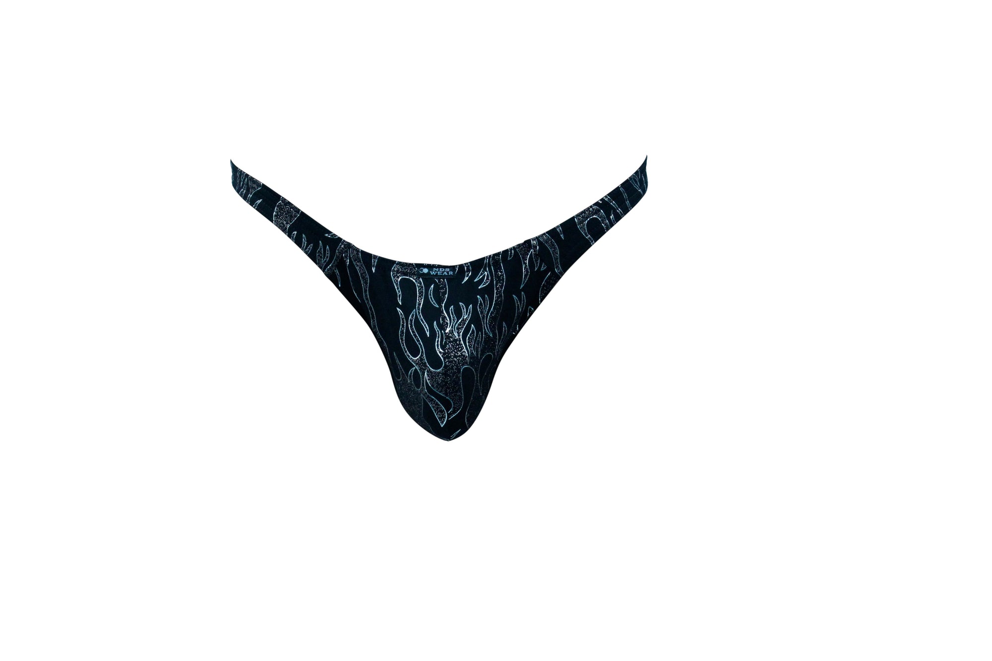Stylish and Contemporary Black Flame Men's Thong