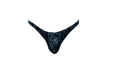Stylish and Contemporary Black Flame Men's Thong