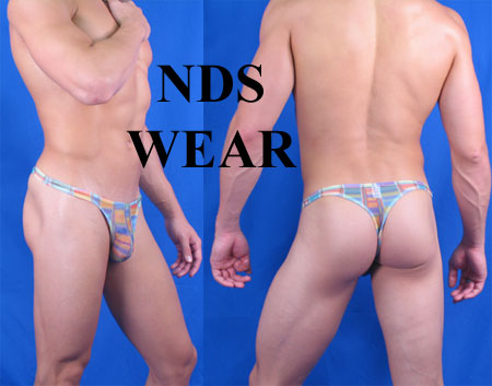Stylish and Contemporary Men's Thong with Sheer Multi-Graphic Design