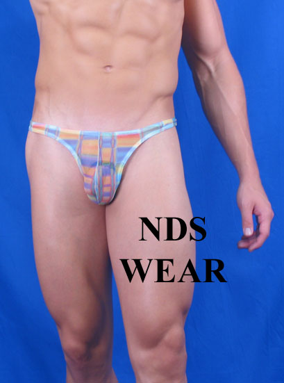 Stylish and Contemporary Men's Thong with Sheer Multi-Graphic Design