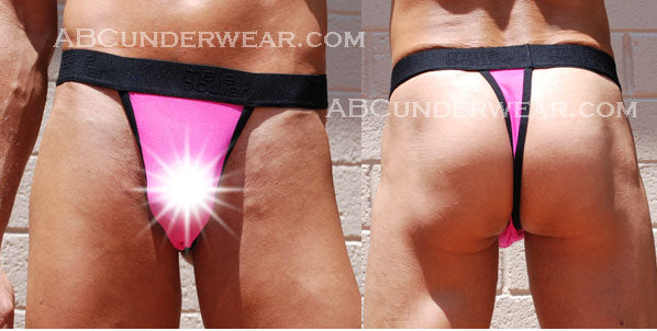 Stylish and Vibrant Sheer Neon Micro Thong for Men