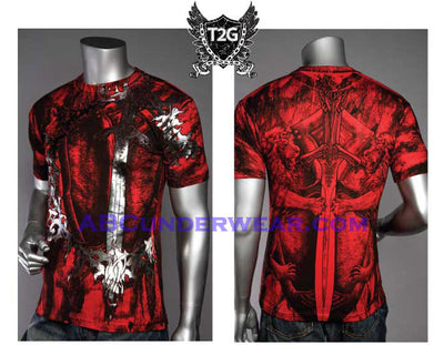 Sword Print Mens Tee Shirt- Clearance-T2G-ABC Underwear