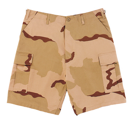 TRI-COLOR DESERT CAMO BDU COMBAT SHORTS