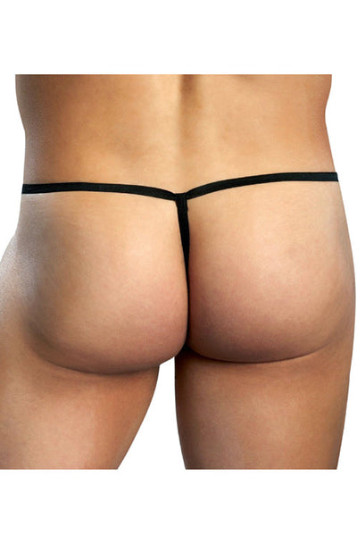 Textured Metallic Streak Mens Posing Strap G-String