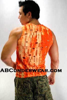 Tie Dye Muscle Shirt with holes