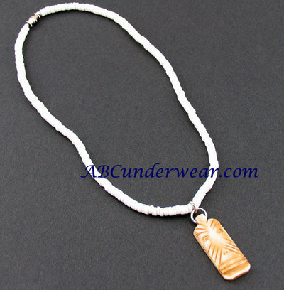 Tiki Puka Bone Necklace