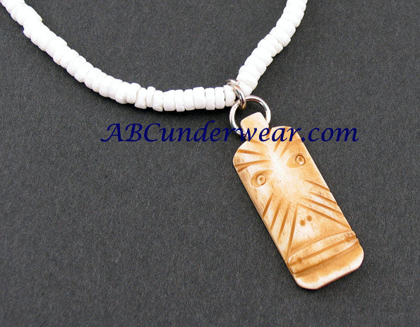 Tiki Puka Bone Necklace