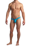 Turquoise Euro Male Spandex Pouch Wide-Back Thong Underwear-Male Power-ABC Underwear