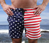 USA Flag Mens Swim Trunk Lined Shorts with Pockets By Neptio-NEPTIO-ABC Underwear