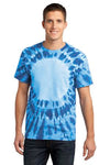 Unisex Window Tie Dye T-shirt Royal Blue-SanMar-ABC Underwear