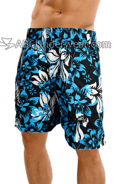 Uzzi Hawaiian Flower Print Board Short-Uzzi-ABC Underwear