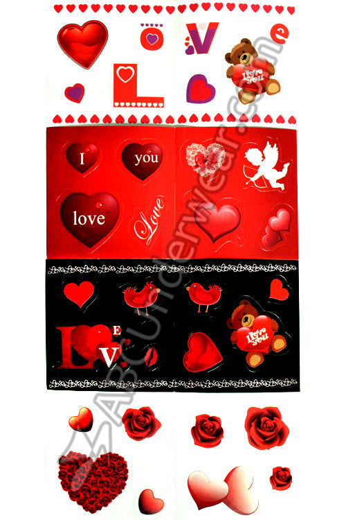 Valentines Day Stickers 4 Pack